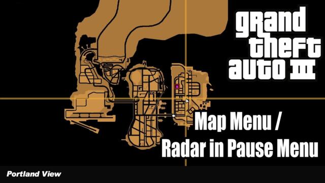 GTA 3 - Map Menu / Radar in Pause Menu (Mod)