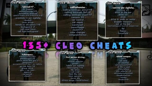 [Latest] 135+ Cleo cheats Pack for Gta san andreas | How to install cleo cheats in GTA SA
