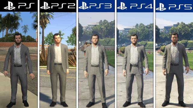 GTA 5 PS1 VS PS2 VS PS3 VS PS4 VS PS5 Comparison