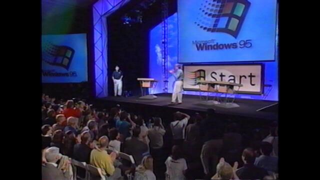 Microsoft Windows 95 Launch with Bill Gates & Jay Leno (1995)