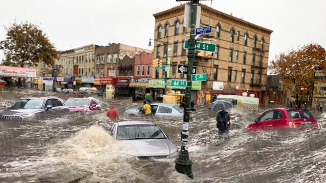Ню Йорк е под ВОДА! Страшни наводнения в Бруклин, Ню Йорк, САЩ - New York under WATER! Scary Flooding in Brooklyn, NYC, USA