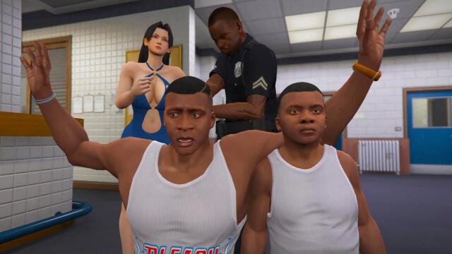 "The Cops" Arrest Franklin And His Kid For Stealing Car In GTA 5! (Movie)