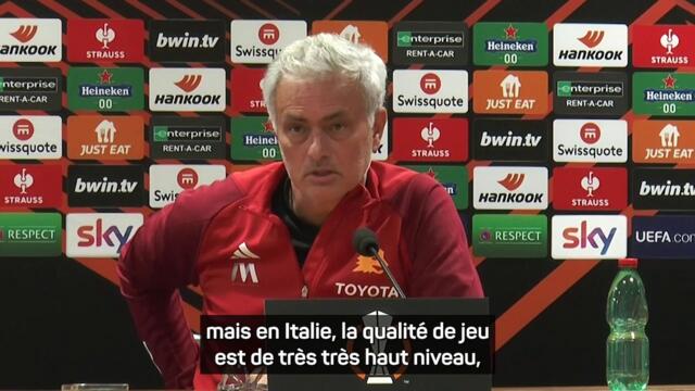 Mourinho : "La Serie A est un championnat de haut niveau"