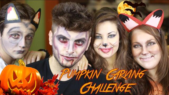 Хелоуинското Тиквено Предизвикателство с Flapa, Stefie & Nat (Pumpkin Carving Challenge)