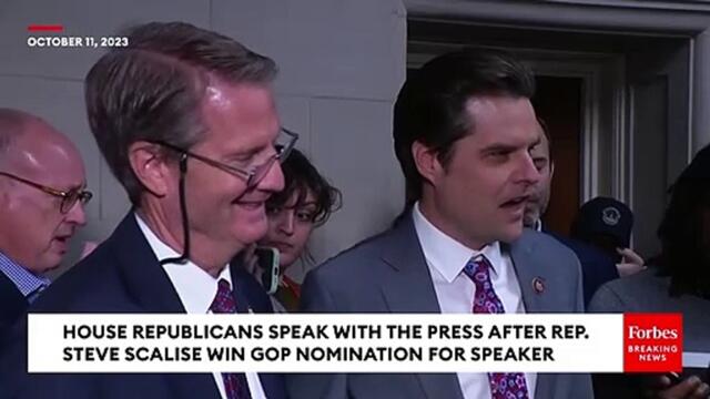 Matt Gaetz Responds After House Republicans Select Steve Scalise To Be Speaker Nominee
