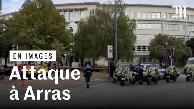 Arras : les images de l’attaque au couteau dans un lycée