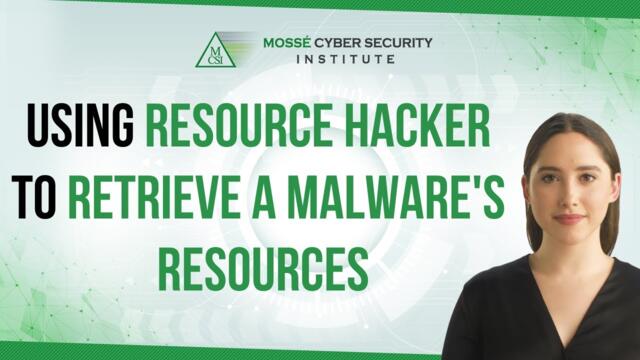 Using Resource Hacker to retrieve a malware's resources