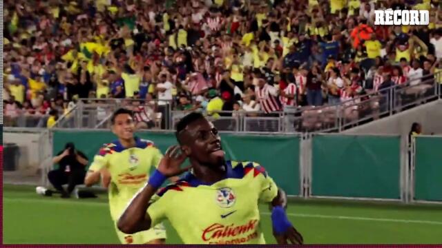 ENORME la celebración por el GOLAZO de Quiñones en El Clásico de México