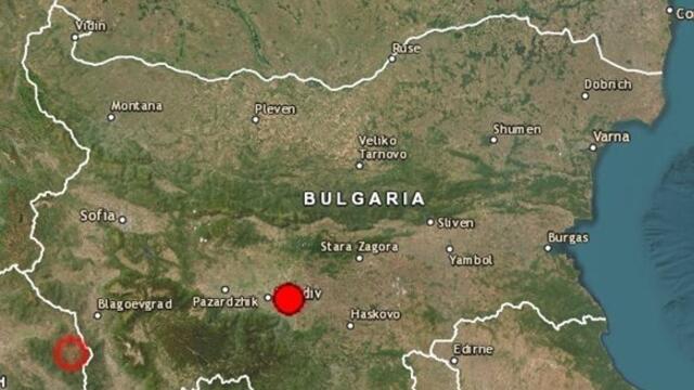 Земетресение днес 23 октомври 2023 г.  4,3 по Рихтер в Пловдив / Епицентър с. Калековец