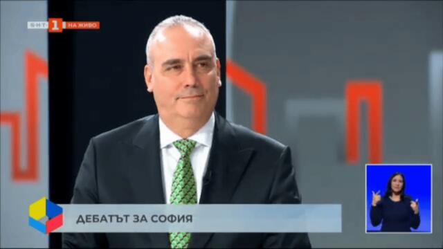 Петър Клисаров в предизборен дебат за кмет на София. Реферндум по БНТ на 24.10.2023