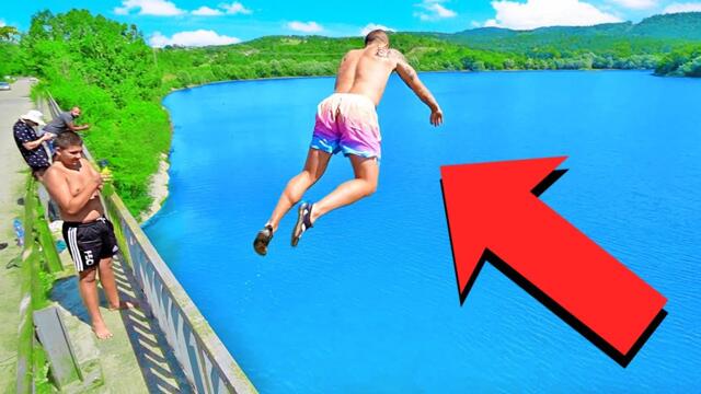 НЕНОРМАЛЕН СКОК ОТ МОСТ ВЪВ ВОДА