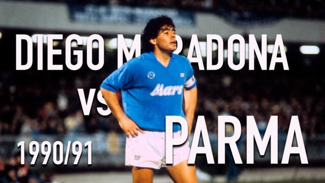 Diego Maradona vs Parma | 2 goals and a genius assist | 10.02.1991
