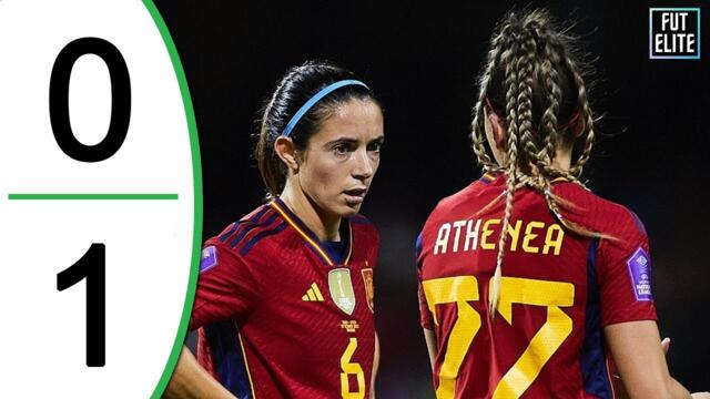 Italy vs Spain 0-1 Extended Highlights &  Goals - Women's Nations League 2023