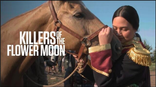 Killers of the Flower Moon | Lily Gladstone Feeds a Horse On Set - Behind the Scenes