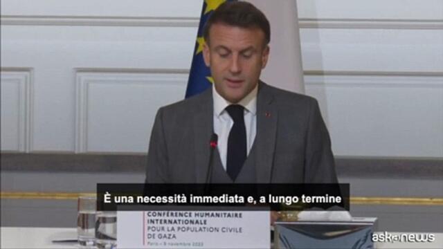Macron: serve pausa umanitaria a Gaza al pi? presto