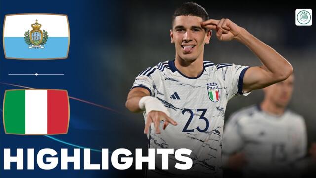 Italy vs San Marino | Big Win From Italia | Highlights | U21 Euro Qualification 16-11-2023