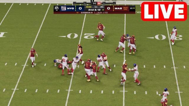 NFL LIVE🔴 New York Giants vs Washington Commanders | Week 11 NFL Full Game 19th November 2023 NFL 24 2023-11-19 18:30