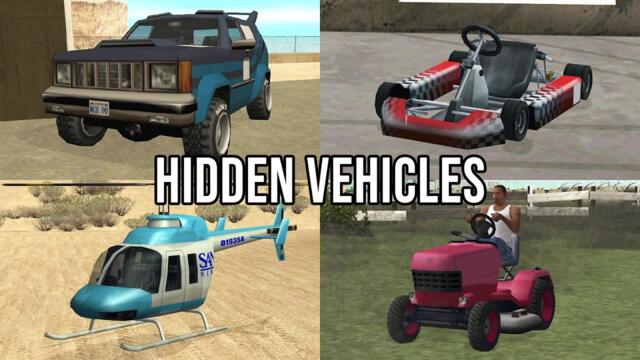 Hidden Vehicles in GTA San Andreas and How To Find Them