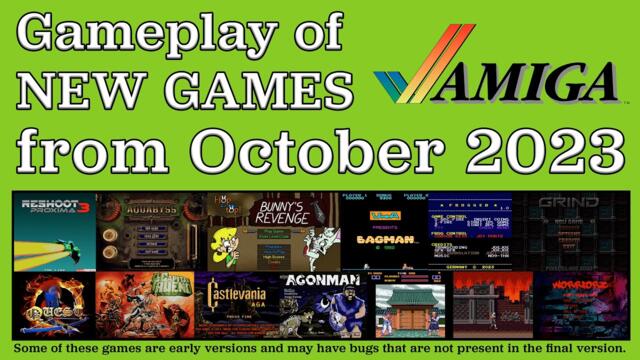 Gameplay of New Amiga Games from October 2023
