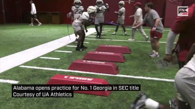 Alabama opens practice for No. 1 Georgia in SEC title