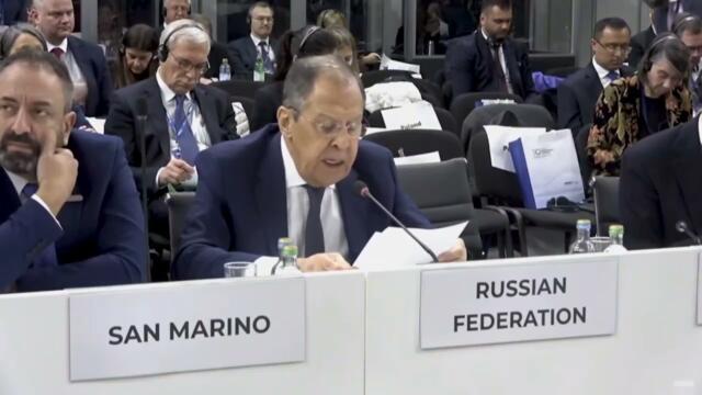 Сергей Лавров выступление - видео от речта на Лавров на срещата в Северна Македония