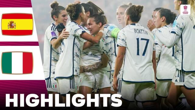 Spain vs Italy | What a Game | Highlights | UEFA Women's Nations League 01-12-2023