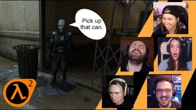 Gamers React to the "Pick Up That Can" Scene | Half-Life 2