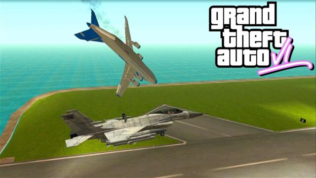 GTA VI Mod - Jason & Lucia Gameplay | Stealing Jet From Fort Baxter Air Base
