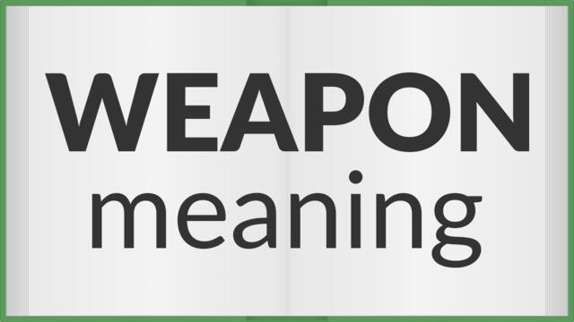 Weapon | meaning of Weapon