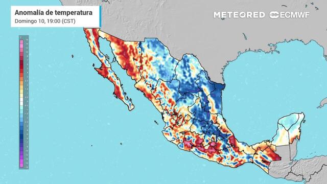 Ambiente más frío de lo normal, anomalías negativas dominando