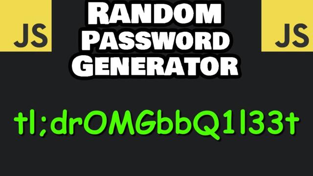 Build a JavaScript random password generator 🔑