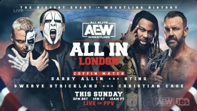AEW Darby Allin & Sting vs Swerve Strickland & Christian Cage in a Coffin Match