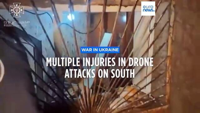 Eleven injured in Russian drone and missile strike on southern Ukraine