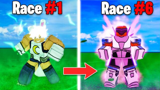 Blox Fruits Going From Noob To Every AWAKENED Race V4 In One Video [Full Movie]
