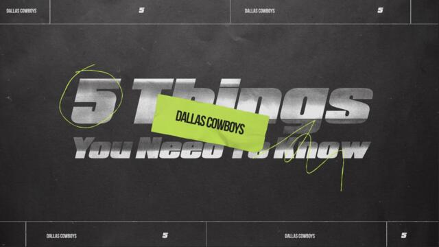 5 Things You Need To Know Before Game Time: Dallas Cowboys vs. Buffalo Bills