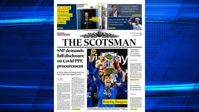 The Scotsman Bulletin Monday December 18 2023 #Sport #Christmas #Rugby #Football #Darts