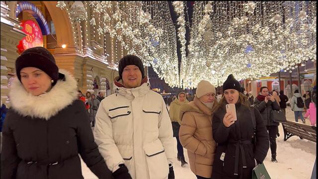 🔥MOSCOW-2024❄️SNOWI BEAUTIFUL MOSCOW 🤩SPARKLES WITH NEW YEAR LIGHT. New year fair 🎉
