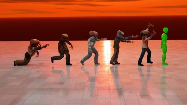 Evolution of the headcrab zombie Half-Life 2