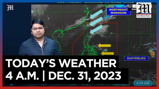Today's Weather, 4 A.M. | Dec. 31, 2023