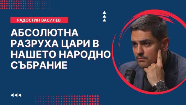 Радостин Василев: Абсолютна разруха цари в нашето Народно събрание