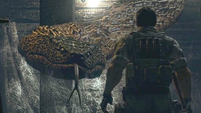 Resident Evil HD Remaster: Snake "Yawn" Boss Fight (4K 60fps)