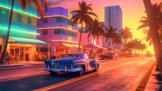 It's summer 1985, you're driving in Miami