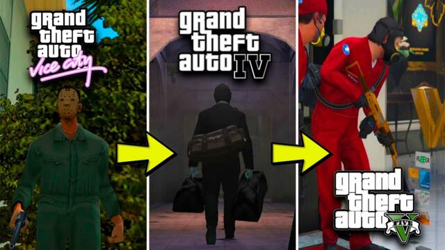 ALL HEISTS in different GTA GAMES (2001-2024)