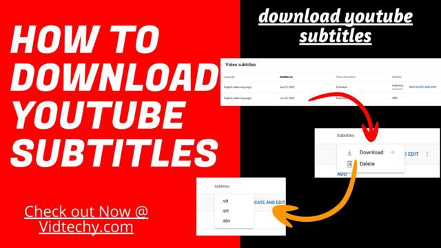 how to download youtube subtitles