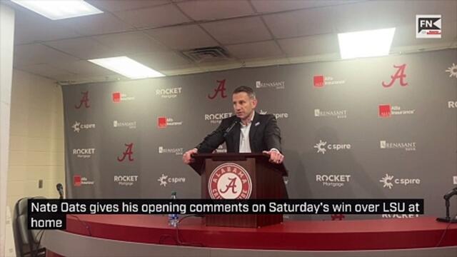 Nate Oats gives his opening comments on Saturday's win over LSU at home