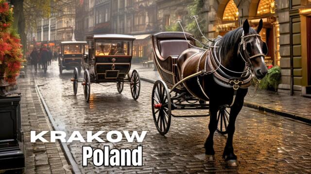 Krakow Winter Walking Tour of Poland in 4K HDR