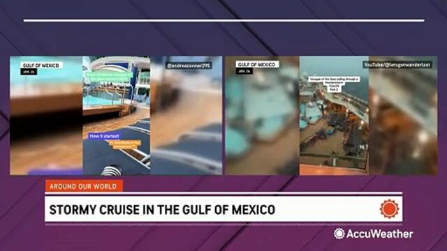 Storm causes messy conditions on a cruise in the Gulf of Mexico