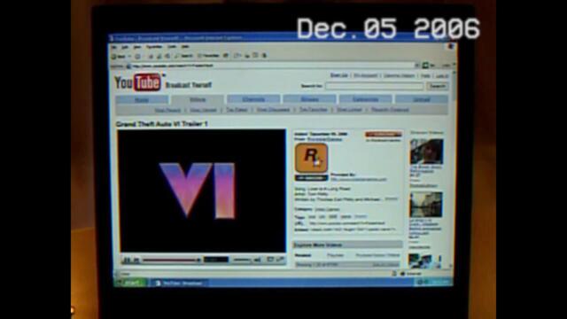 GTA 6 Trailer but it's in 2006, via Internet Explorer on Windows XP