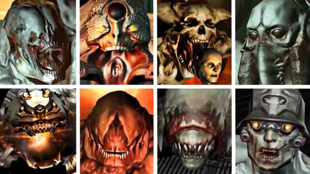 DOOM 3 - All Monsters & Bosses + Resurrection of Evil DLC