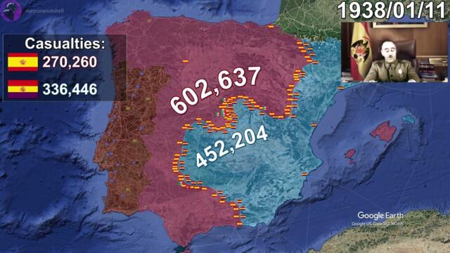 The Spanish Civil War using Google Earth